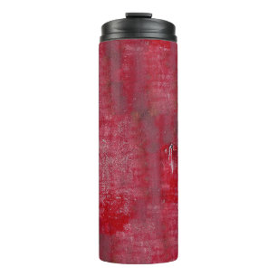 Red grunge textureabstract,ancient,art,background; thermosbeker