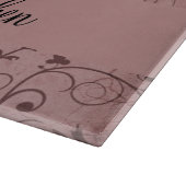 Red Grungy Floral Snijplank (Hoek)