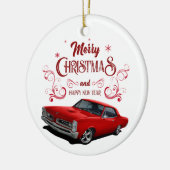 Red GTO-kerstwagen Keramisch Ornament (Links)