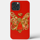 Red Guardian Angel Art Aangepaste iPhone Case (Achterkant)