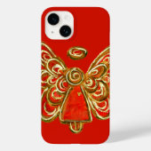 Red Guardian Angel Art Aangepaste iPhone Case (Achterkant)