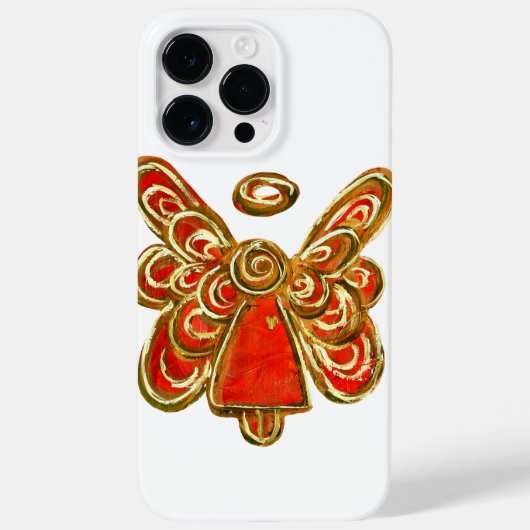 Red Guardian Angel Art Aangepaste iPhone Case (Achterkant)