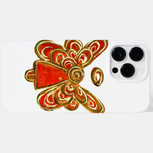 Red Guardian Angel Art Aangepaste iPhone Case (Achterkant (horizontaal))
