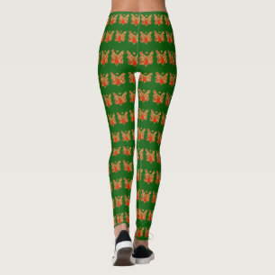 Red Guardian Angel Art Custom Holiday Leggings