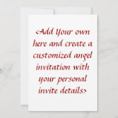 Red Guardian Angel Art Custom Invite of Invitation Kaart (Achterkant)