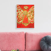 Red Guardian Angel Art Wrapped Canvas schilderen (Insitu (Woonkamer))