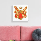 Red Guardian Angel Art Wrapped Canvas schilderen (Insitu (Woonkamer))