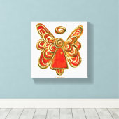 Red Guardian Angel Art Wrapped Canvas schilderen (Insitu (Houten vloer))