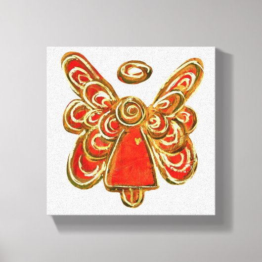 Red Guardian Angel Art Wrapped Canvas schilderen (Voorkant)