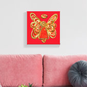 Red Guardian Angel Art Wrapped Canvas schilderen (Insitu (Woonkamer))