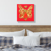 Red Guardian Angel Art Wrapped Canvas schilderen (Insitu (Slaapkamer))