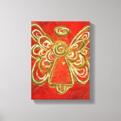 Red Guardian Angel Art Wrapped Canvas schilderen Afdruk (Voorkant)