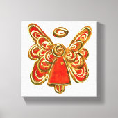 Red Guardian Angel Art Wrapped Canvas schilderen Afdruk (Voorkant)