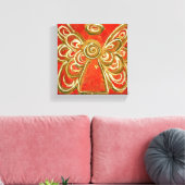 Red Guardian Angel Art Wrapped Canvas schilderen Afdruk (Insitu (Woonkamer))