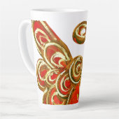 Red Guardian Angel Christmas Latte Coffee Mok Cup (Linkerhoek)