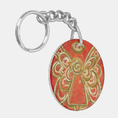Red Guardian Angel Custom Sleutelhanger (Voorkant Links)