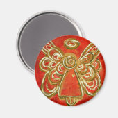 Red Guardian Angel Gift Magnets Magneet (Voorkant / Achterkant)