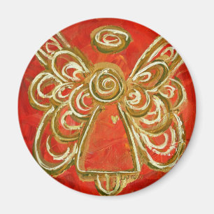 Red Guardian Angel Gift Magnets Magneet