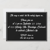 Red Guitar Celebration of Life Kaart (Achterkant)