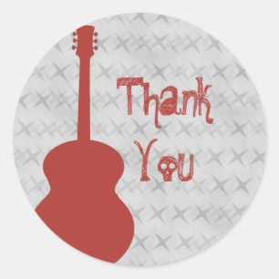 Red Guitar Grunge Hartelijk dank, Stickers
