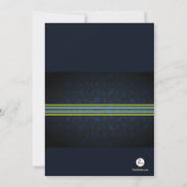 Red Guitar Invitation Kaart (Achterkant)