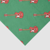 Red Guitar over Groen Tissuepapier (Detail)