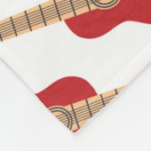 Red Guitar Pattern Fleece Deken (Hoek)