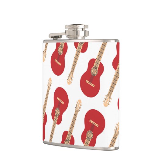 Red Guitar Pattern Heupfles (Links)