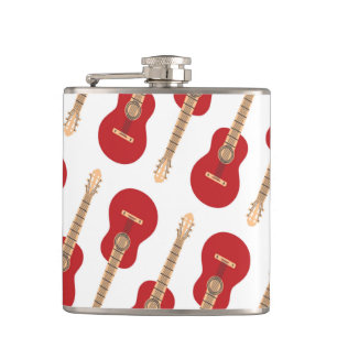 Red Guitar Pattern Heupfles