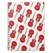 Red Guitar Pattern Notitieboek (Voorkant)
