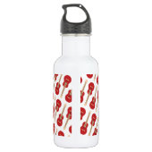 Red Guitar Pattern Waterfles (Achterkant)