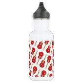 Red Guitar Pattern Waterfles (Rechts)