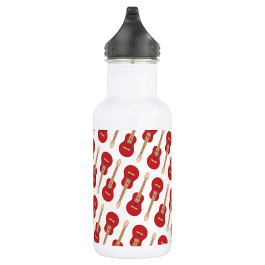 Red Guitar Pattern Waterfles (Rechts)