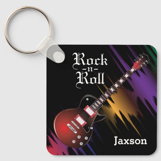 Red Guitar - Personaliseren Sleutelhanger (Voorkant)