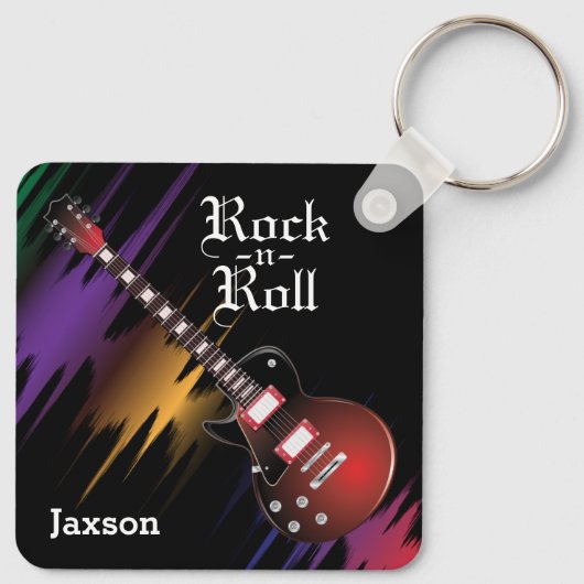 Red Guitar - Personaliseren Sleutelhanger (Achterkant)