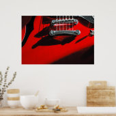 Red Guitar Poster (Keuken)