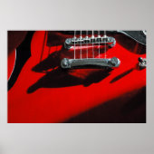 Red Guitar Poster (Voorkant)