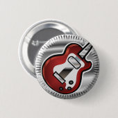 Red Guitar Ronde Button 5,7 Cm (Voorkant /achterkant)