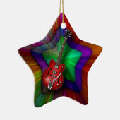 Red Guitar Star Ornament (Rechts)
