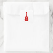 Red Guitar Sticker - muziekliefhebber Acoustic Ele (Tas)