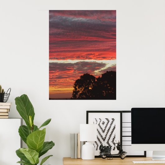 Red Gully Skies Poster (Thuiskantoor)