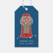 Red Gumball Machine Snoep Bubble Gum Dank u Cadeaulabel (Voorkant)