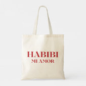 Red Habibi Mi Amor Tote Bag (Achterkant)
