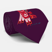 Red Haida Eagle Mode Stropdas (Opgerold)