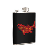 Red Haida Spirit Fish op Black Heupfles (Rechts)
