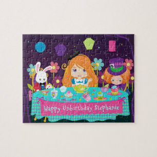 Red Hair Alice Tea Party Jigzaag Puzzle Legpuzzel
