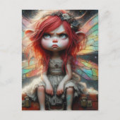 Red Hair Attitude Fairy Briefkaart (Voorkant)