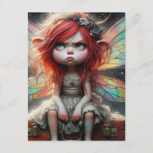 Red Hair Attitude Fairy Briefkaart