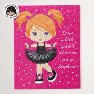 Red Hair Ballerina Gepersonaliseerd Legpuzzel