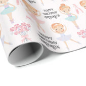 Red Hair Ballerina Persoonlijk pakpapier (Rol Hoek)